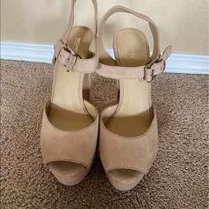 Michael Kors suede platforms